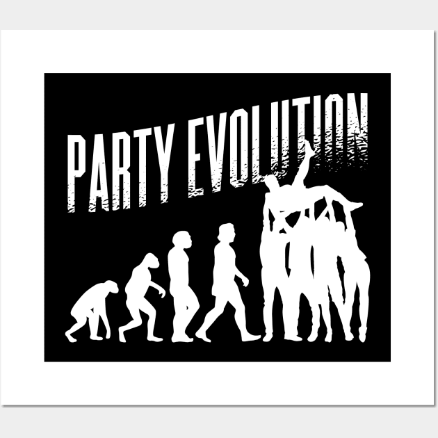 the party evolution in silhouette style, best gift for party lovers Wall Art by AbirAbd